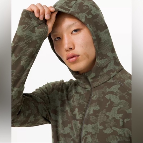 Lululemon Warm Surge Full Zip heritage Camo Hoodie Mens Sz M - Picture 3 of 8